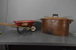 lot 358 image: Cooper Boiler & wheel barrow