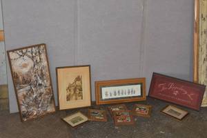 lot 432 image: Painting & Needle point pieces