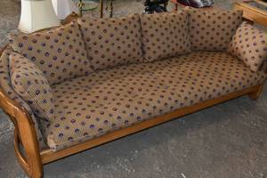 lot 443 image: Couch with wood spoke like 442