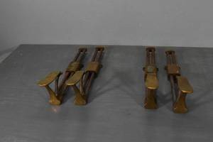 lot 403 image: 4) Brass Safety Shoe Rests