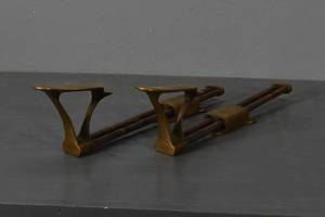 lot 404 image: 2) Brass Safety Shoe Rests