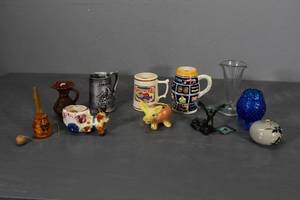 lot 63 image: 3 assorted mugs,etc