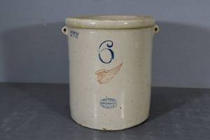 lot 74 image: 6 gal. Red Wing crock-no bale handles