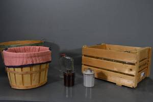 lot 105 image: Clear Jars, crocks
