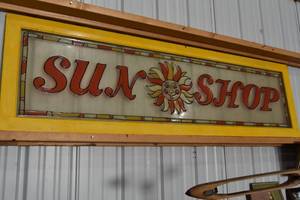 lot 125 image: Leaded Glass Sign