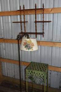 lot 135 image: Lamp, Stand, Wall Shelf