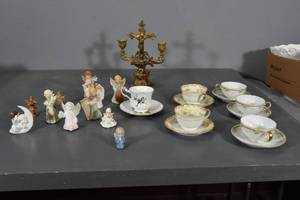 lot 194 image: 6 cupssaucers, angel