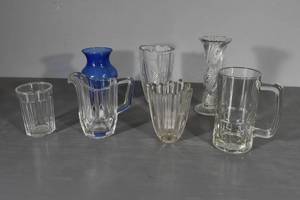 lot 236 image: Blue and clear glass