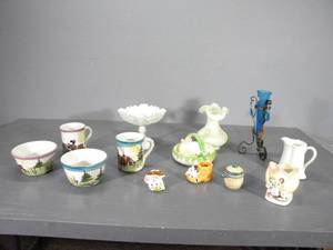 lot 28 image: Painted bowls, etc