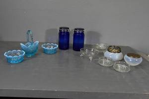 lot 22 image: Blue glass