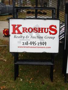 lot 38 image: FIVE REAL ESTATE AUCTION SIGN FRAMES 20X30