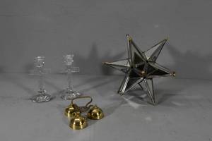 lot 43 image: Church bells, candle holders, star