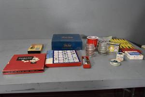 lot 12 image: Games, bed casters, first aid