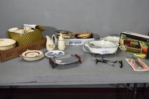 lot 57 image: Dishes, Ash Trays, Kitchen ware