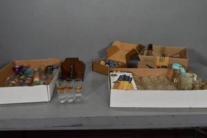 lot 62 image: Shot Glasses, Knife set, candels