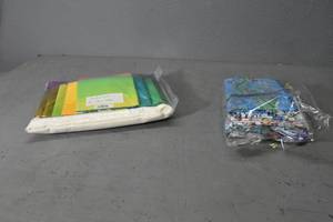 lot 94 image: Multi color solids kit, Blue Quilt