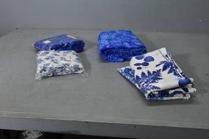 lot 113 image: Blue Floral Yardage