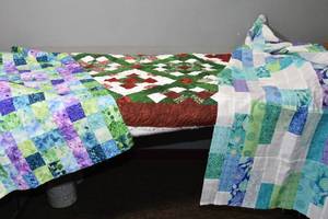 lot 138 image: 2) Unfinished Quilts 55 x 70