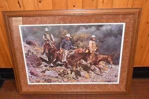 lot 1 image: Framed and Matted Picture