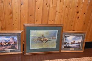 lot 19 image: 3 Horse pictures-Fredrick Remington
