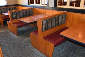 lot 71 image: 3 Booths, 3 wall mount tables