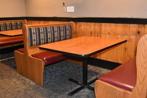 lot 100 image: 2 Booths, 2 tables, 2 ends 1 double