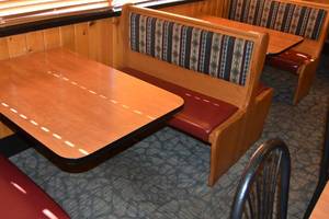 lot 102 image: 2 Booths, 2 tables, 2 ends 1 double