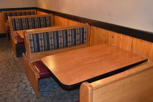 lot 103 image: 3 Booths, 3 wall mount tables