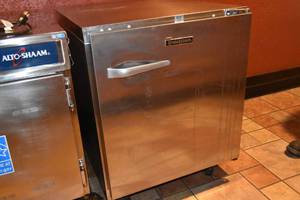 lot 156 image: Traulsen Single door SS fridge on rollers