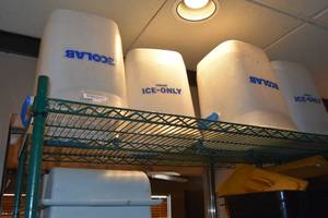 lot 173 image: 4 Poly pouring ice buckets