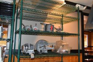 lot 191 image: Five shelf green rack 48 x 24 by 80 T