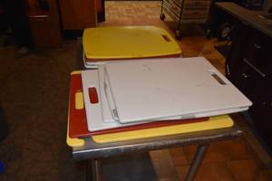 lot 229 image: 10) Large acrylic cutting boards
