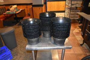 lot 249 image: 33 NSF Black bowls