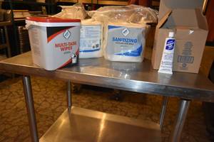 lot 306 image: 3 Large rolls wipes, 6 Petro gels etc...