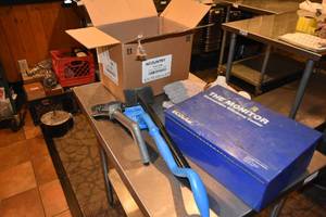lot 310 image: Dishwasher box, cleaners, gloves