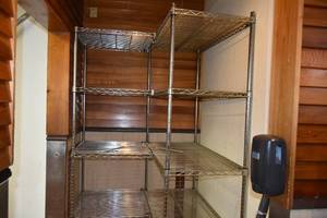 lot 391 image: Corner SS Shelf 24 Square & 42 x 24 87 T