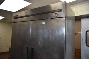 lot 398 image: True Double Door cooler on wheels