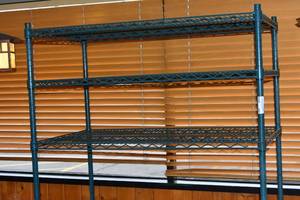 lot 409 image: 5 Shelf Rack-42x24x72 w rollers