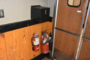 lot 27 image: 2) Fire extingushers & sug. box