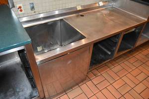 lot 30 image: SS Cabinet with backsplash