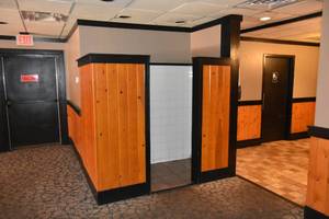 lot 75 image: Tall Wainscoting around two bus stations