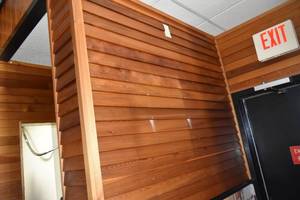 lot 81 image: Wood trim on back wall around Chalk Board