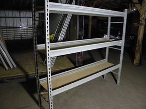 lot 85 image: 3 Shelf adj metal-6x6x18