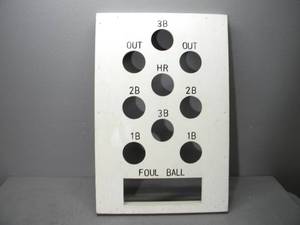 lot 96 image: Baseball Game board with 3 bean bags