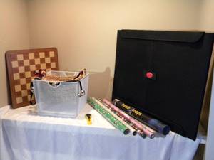 lot 13 image: Portable puzzle board, maps