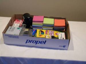 lot 19 image: Velcro, post-its, colored pencils & pens