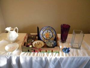 lot 69 image: Colorful sm plates, pitcher, vases & more