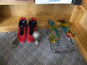 lot 137 image: B- Fila size 13 shoes, 2 birds etc...