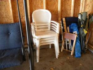 lot 219 image: G-4 Plastic chairs