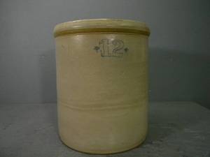 lot 68 image: 12 gal crock with small chip on bottom